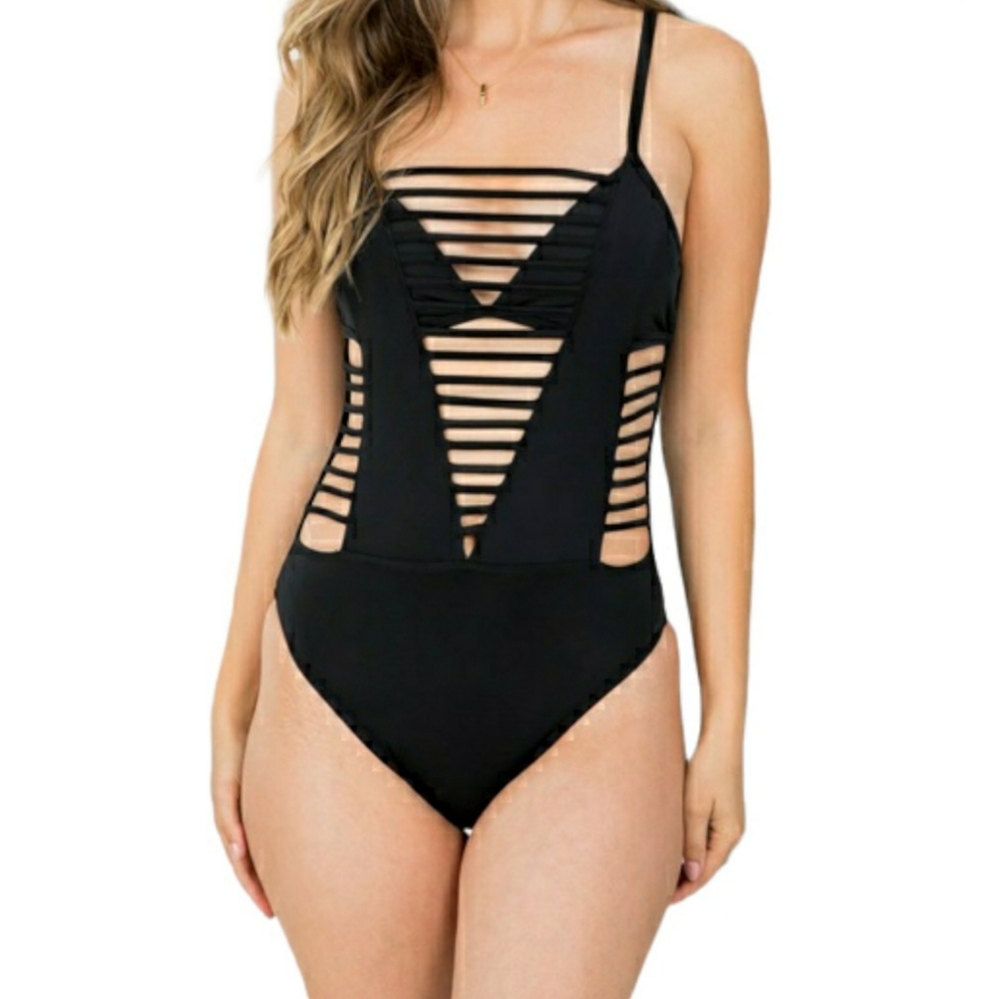 60.) Strap Up Swimsuit